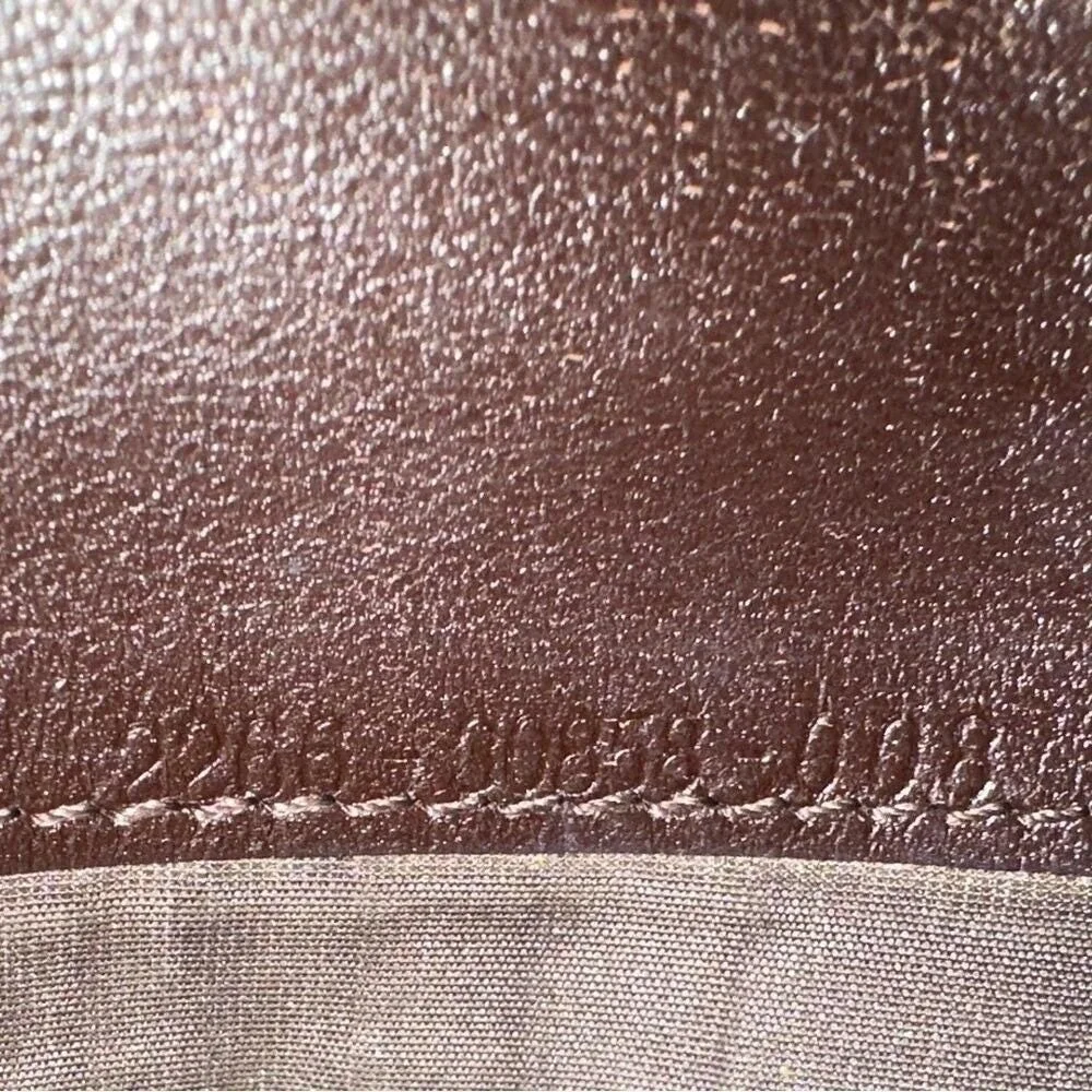 Fendi Zucca Print Canvas Leather Trim Bi Fold Wallet Brown Authentic Designer